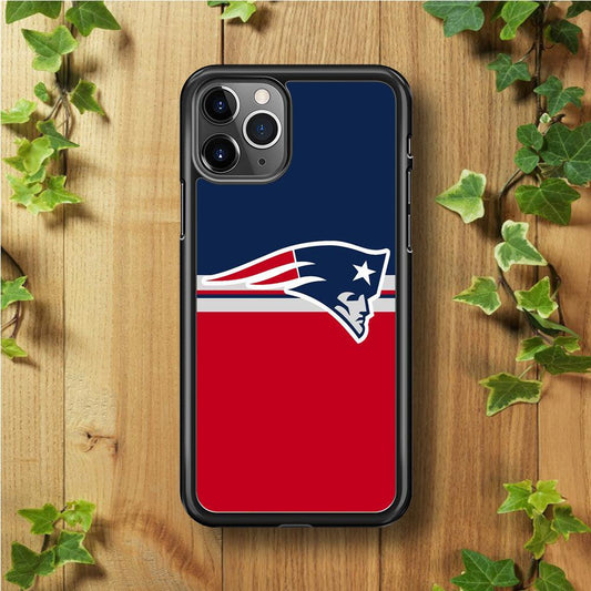 NFL New England Patriots 001 iPhone 11 Pro Case-Rubber / Black (2D Case)-Xtracase
