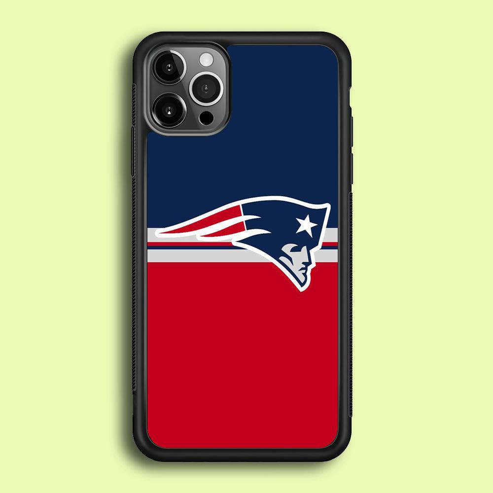 NFL New England Patriots 001 iPhone 12 Pro Max Case-Rubber / Black (2D Case)-Xtracase