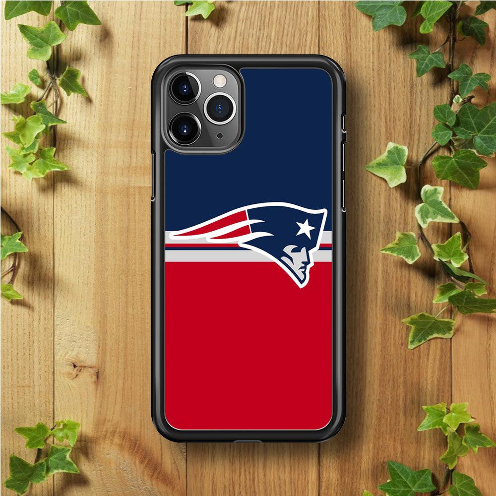 NFL New England Patriots 001 iPhone 11 Pro Max Case-Rubber / Black (2D Case)-Xtracase