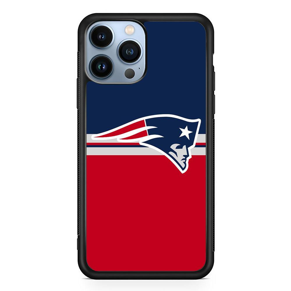 NFL New England Patriots 001 iPhone 13 Pro Case-Rubber / Black (2D Case)-Xtracase