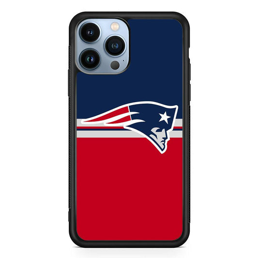NFL New England Patriots 001 iPhone 13 Pro Case-Rubber / Black (2D Case)-Xtracase
