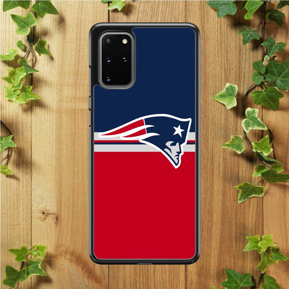NFL New England Patriots 001 Samsung Galaxy S20 Plus Case-Rubber / White (2D Case)-Xtracase