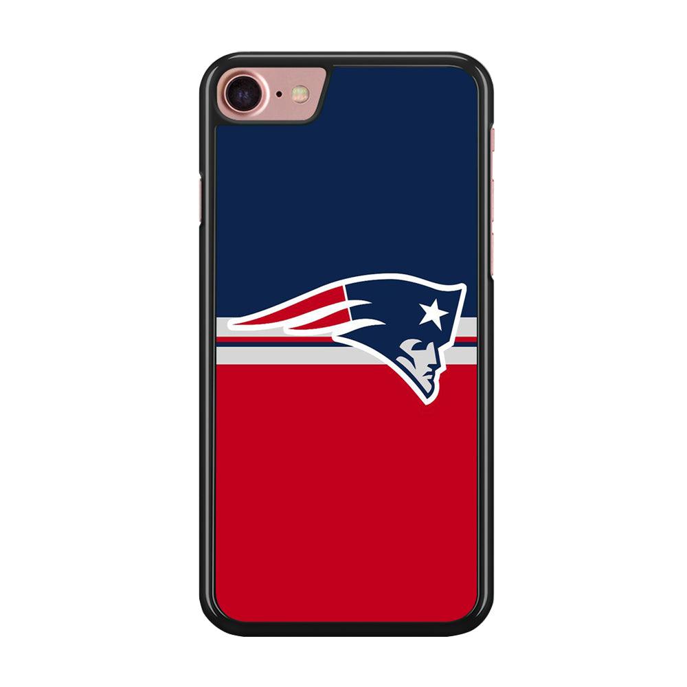 NFL New England Patriots 001 iPhone 8 Case-Rubber / Black (2D Case)-Xtracase