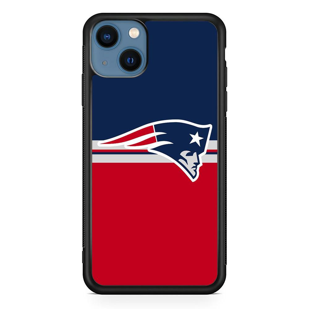NFL New England Patriots 001 iPhone 13 Mini Case-Rubber / Black (2D Case)-Xtracase