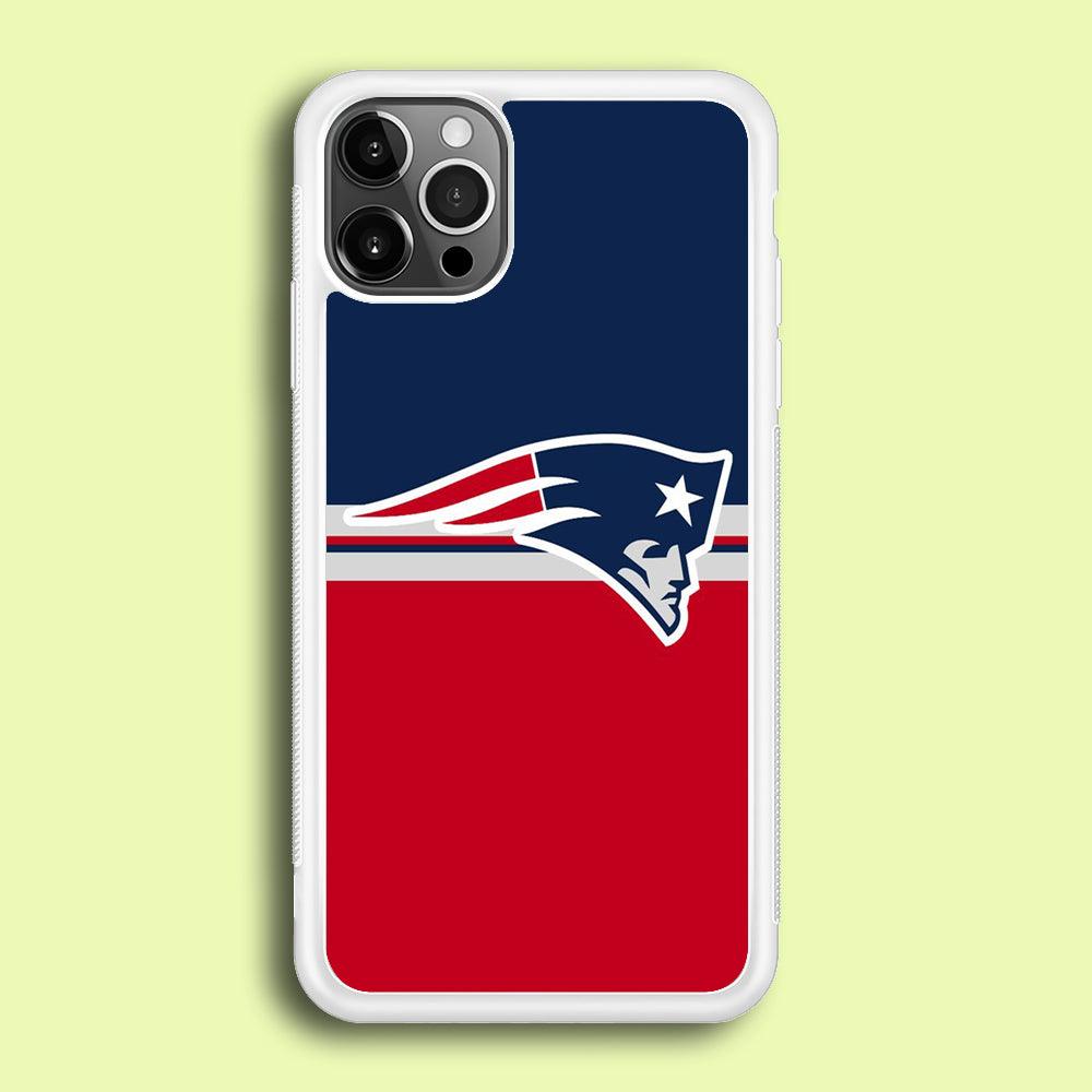 NFL New England Patriots 001 iPhone 12 Pro Max Case-Rubber / White (2D Case)-Xtracase
