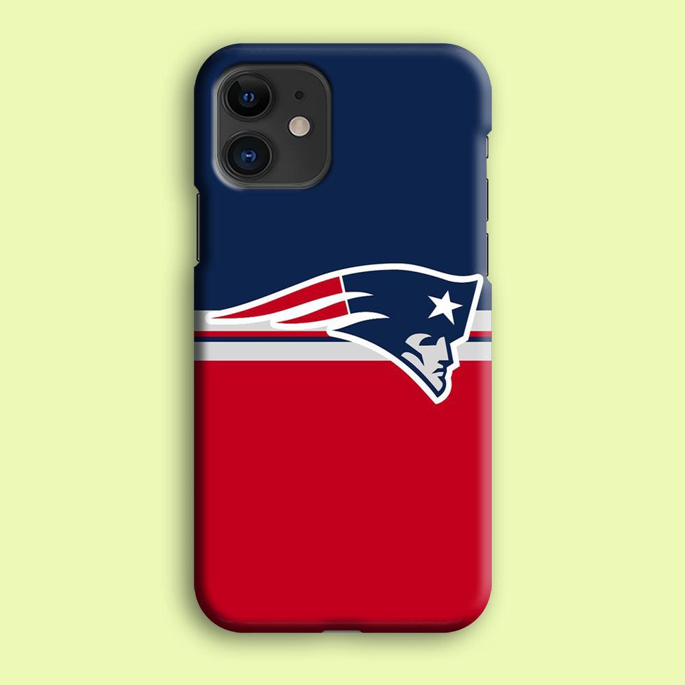NFL New England Patriots 001 iPhone 12 Mini Case-Plastic / Full Wrap (3D Case)-Xtracase