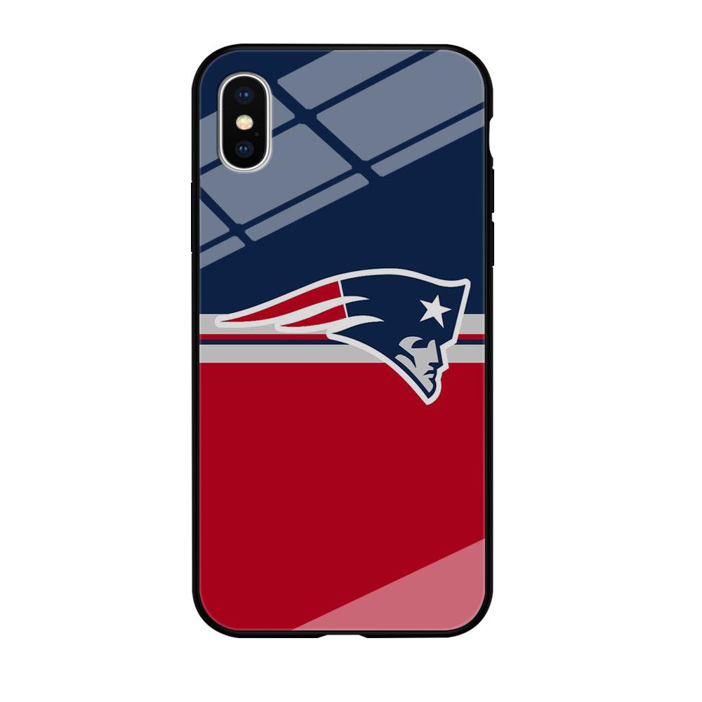 NFL New England Patriots 001 iPhone Xs Max Case-Tempered Glass Case-Xtracase