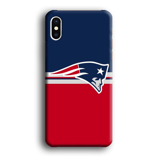 NFL New England Patriots 001 iPhone X Case-Plastic / Full Wrap (3D Case)-Xtracase