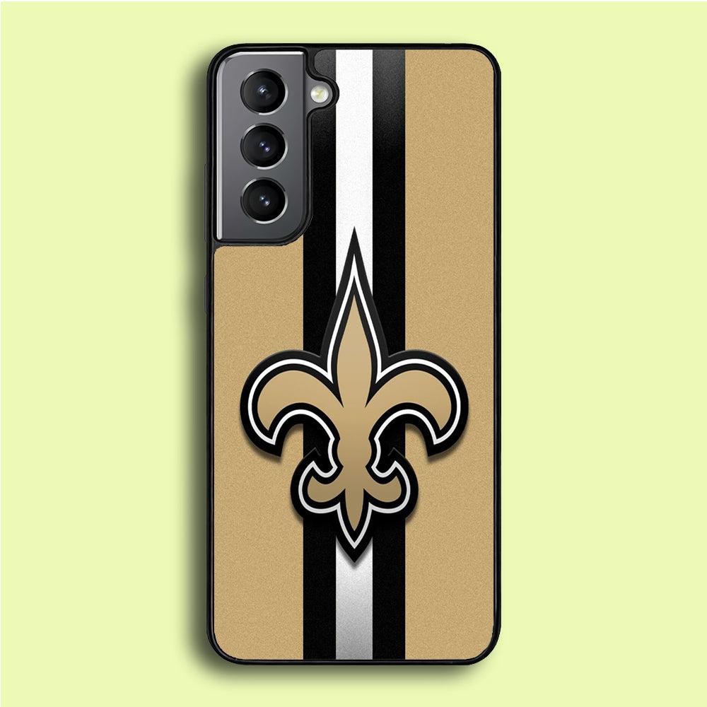 NFL New Orleans Saints 001 Samsung Galaxy S21 Plus Case-Rubber / White (2D Case)-Xtracase