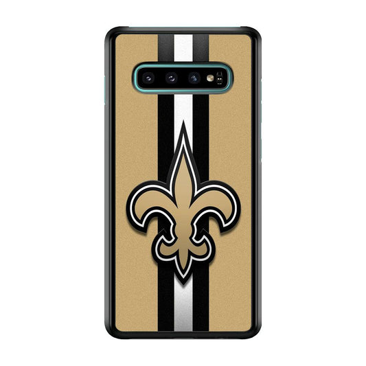 NFL New Orleans Saints 001 Samsung Galaxy S10 Case-Plastic / Full Wrap (3D Case)-Xtracase