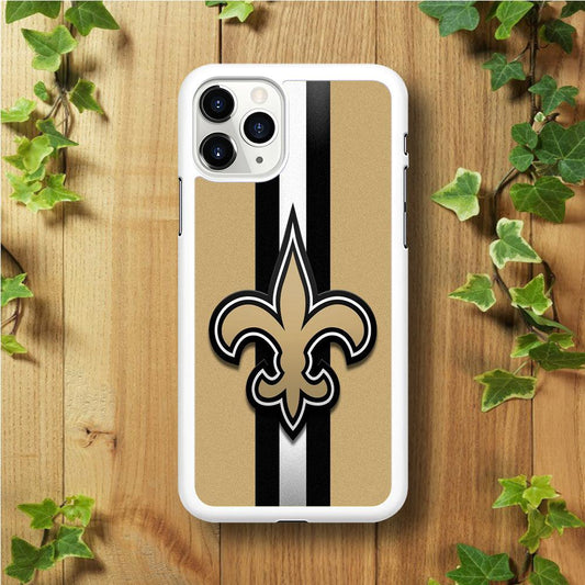 NFL New Orleans Saints 001 iPhone 11 Pro Case-Rubber / White (2D Case)-Xtracase