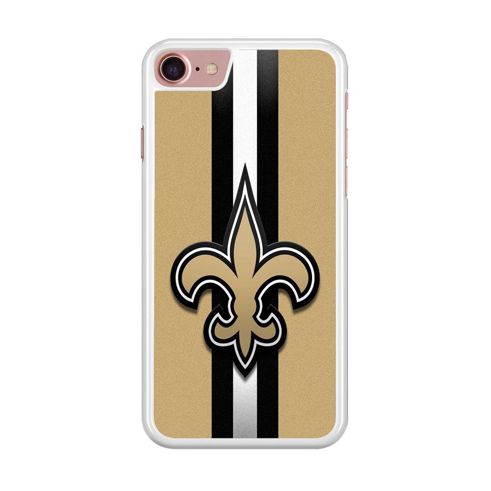 NFL New Orleans Saints 001 iPhone SE 2020 Case-Rubber / White (2D Case)-Xtracase