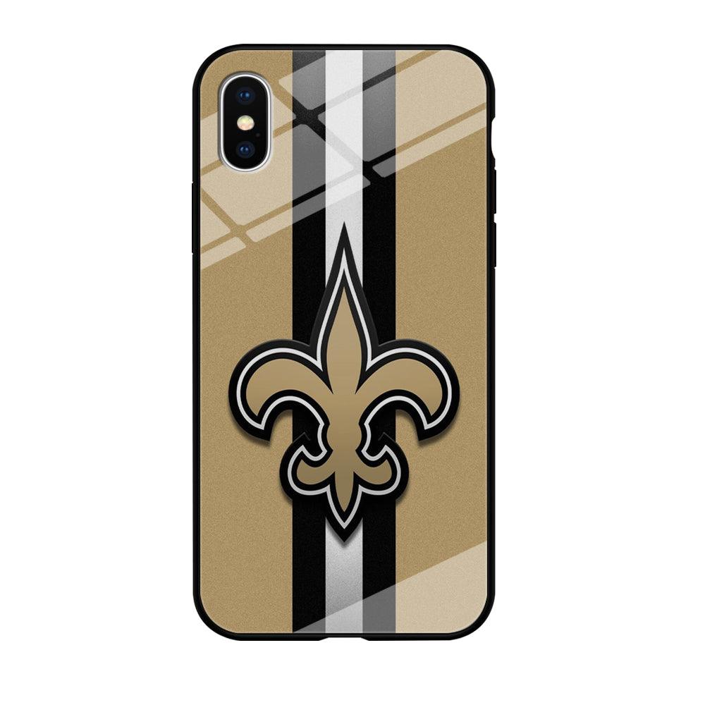 NFL New Orleans Saints 001 iPhone Xs Max Case-Tempered Glass Case-Xtracase