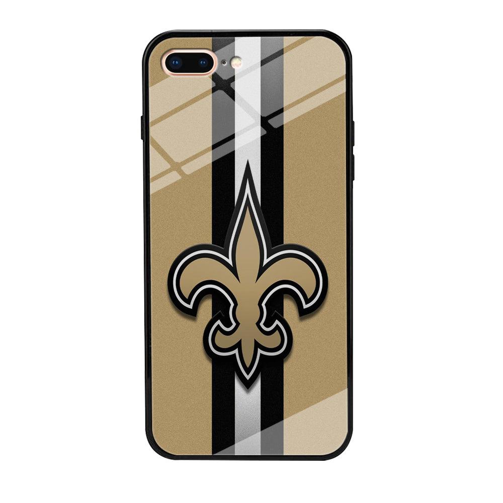 NFL New Orleans Saints 001 iPhone 8 Plus Case-Tempered Glass Case-Xtracase