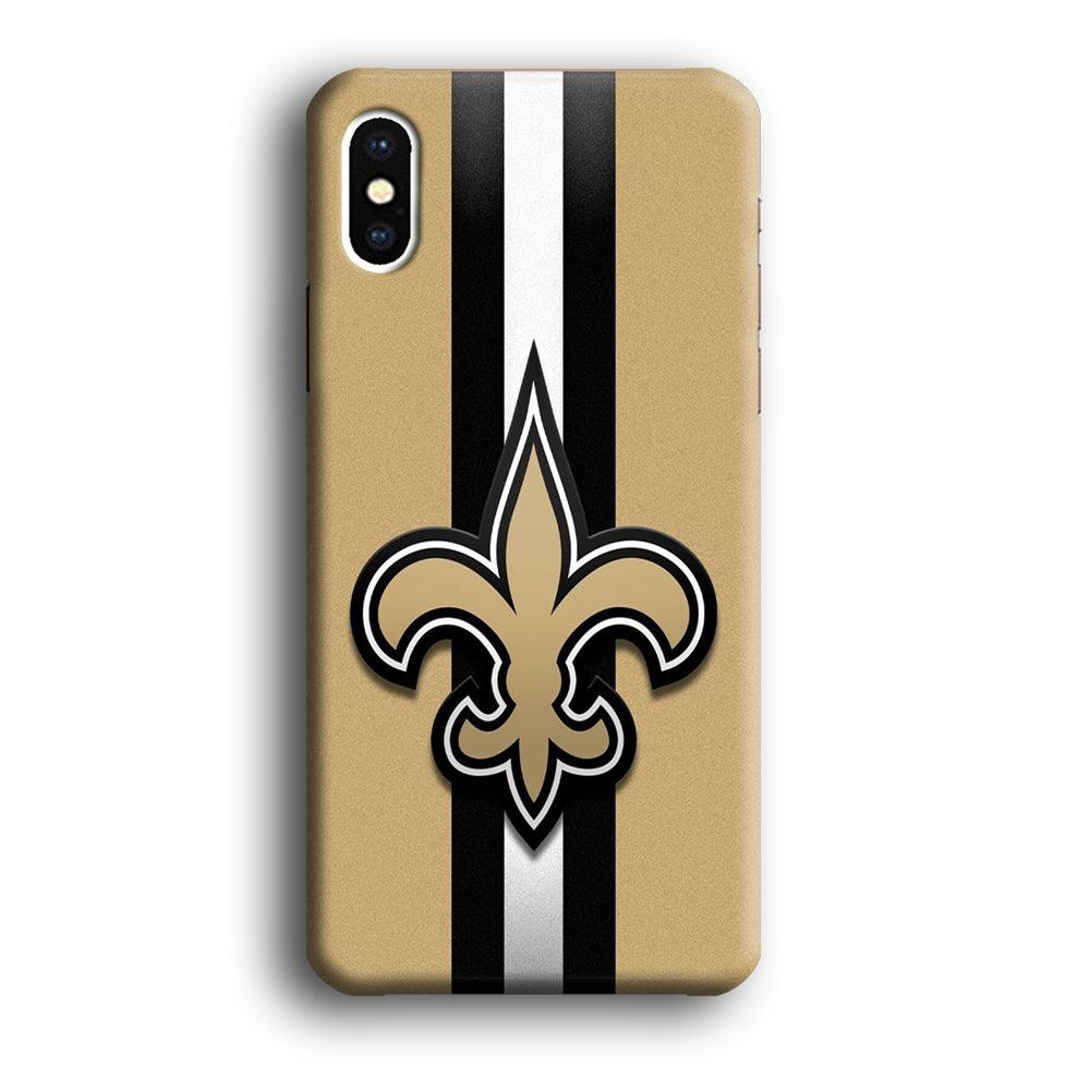 NFL New Orleans Saints 001 iPhone Xs Case-Plastic / Full Wrap (3D Case)-Xtracase