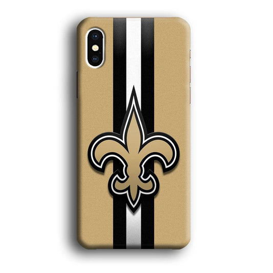 NFL New Orleans Saints 001 iPhone Xs Case-Plastic / Full Wrap (3D Case)-Xtracase