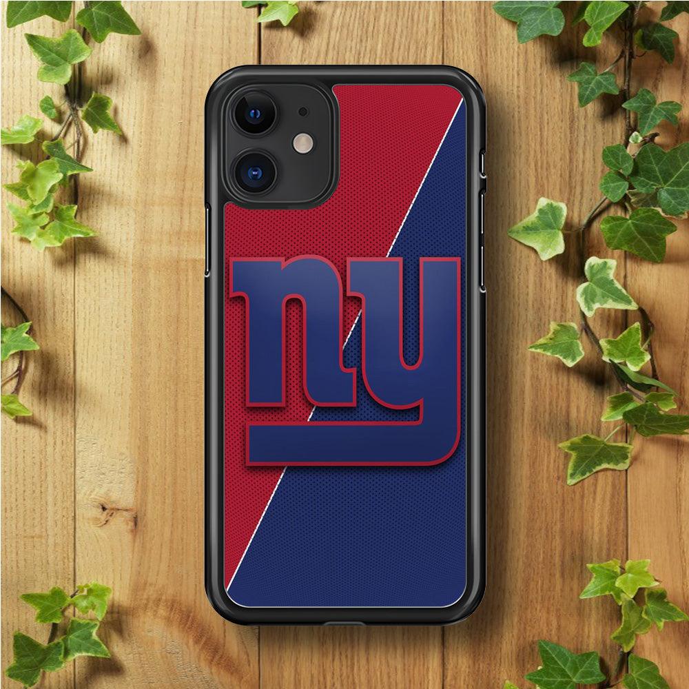 NFL New York Giants 001 iPhone 11 Case-Rubber / Black (2D Case)-Xtracase