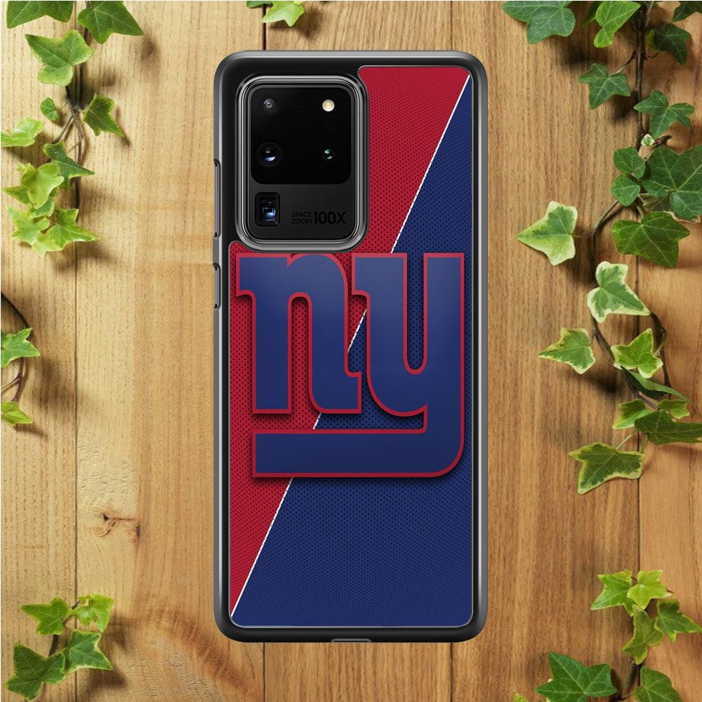 NFL New York Giants 001 Samsung Galaxy S20 Ultra Case-Rubber / Black (2D Case)-Xtracase