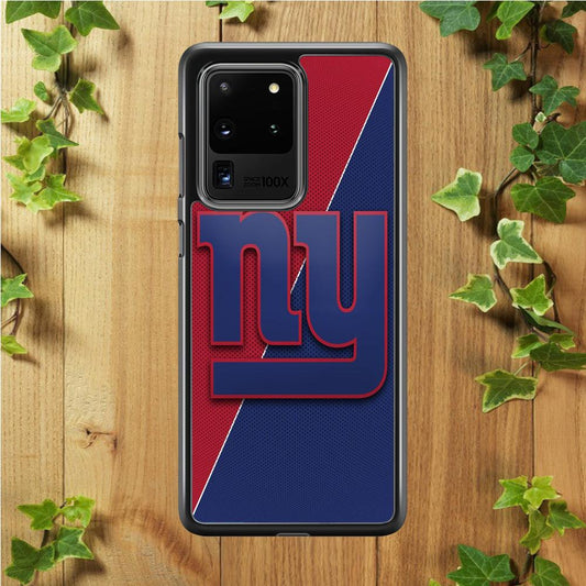 NFL New York Giants 001 Samsung Galaxy S20 Ultra Case-Rubber / Black (2D Case)-Xtracase