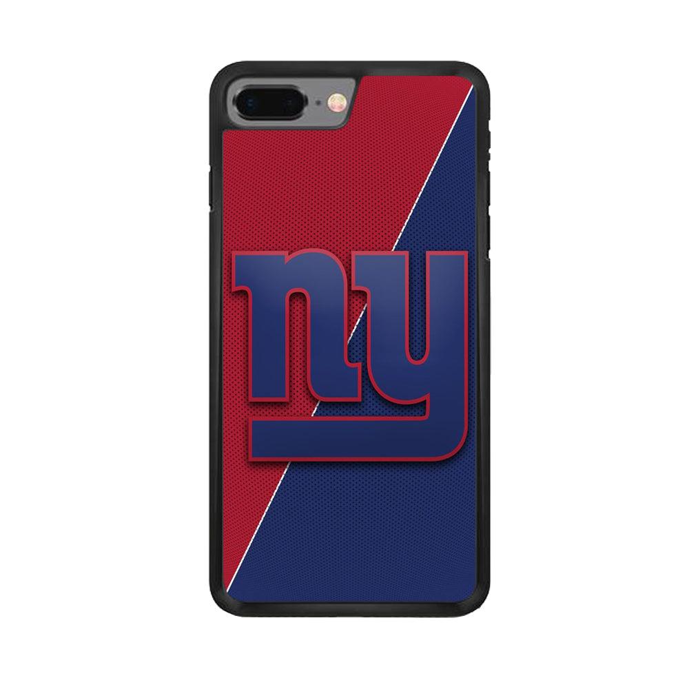NFL New York Giants 001 iPhone 8 Plus Case-Rubber / Black (2D Case)-Xtracase