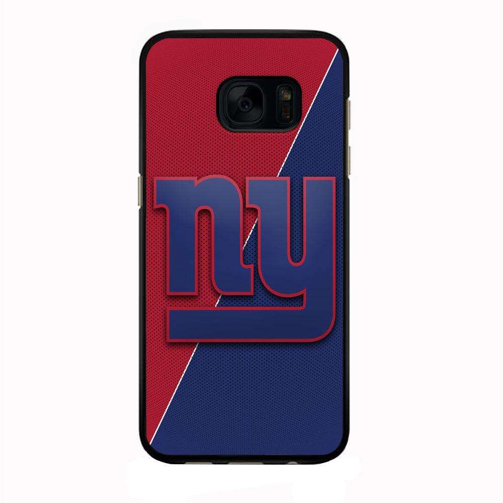 NFL New York Giants 001 Samsung Galaxy S7 Edge Case-Rubber / Black (2D Case)-Xtracase