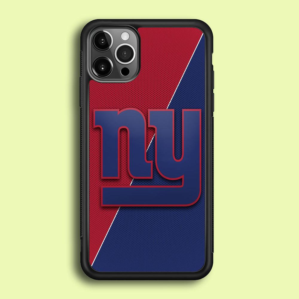 NFL New York Giants 001 iPhone 12 Pro Case-Rubber / Black (2D Case)-Xtracase