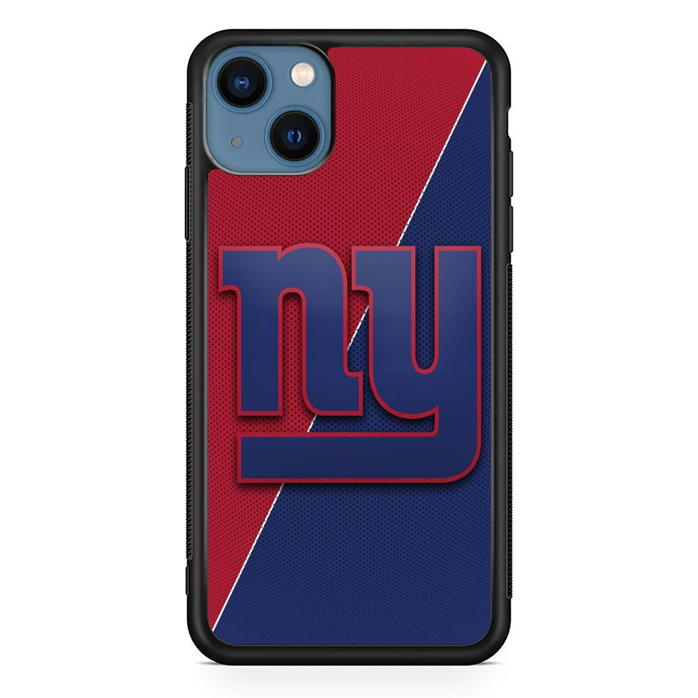 NFL New York Giants 001 iPhone 13 Case-Rubber / Black (2D Case)-Xtracase