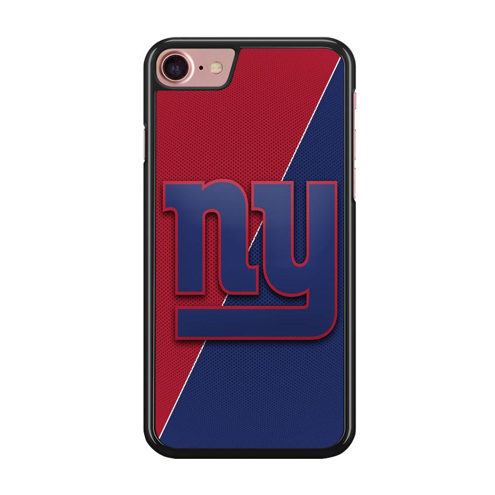 NFL New York Giants 001 iPhone 7 Case-Rubber / Black (2D Case)-Xtracase