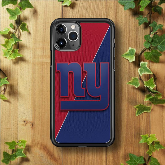NFL New York Giants 001 iPhone 11 Pro Case-Rubber / Black (2D Case)-Xtracase