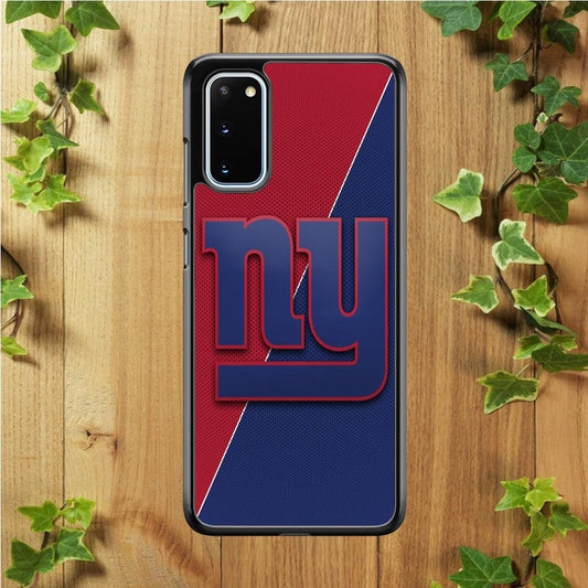 NFL New York Giants 001 Samsung Galaxy S20 Case-Rubber / White (2D Case)-Xtracase