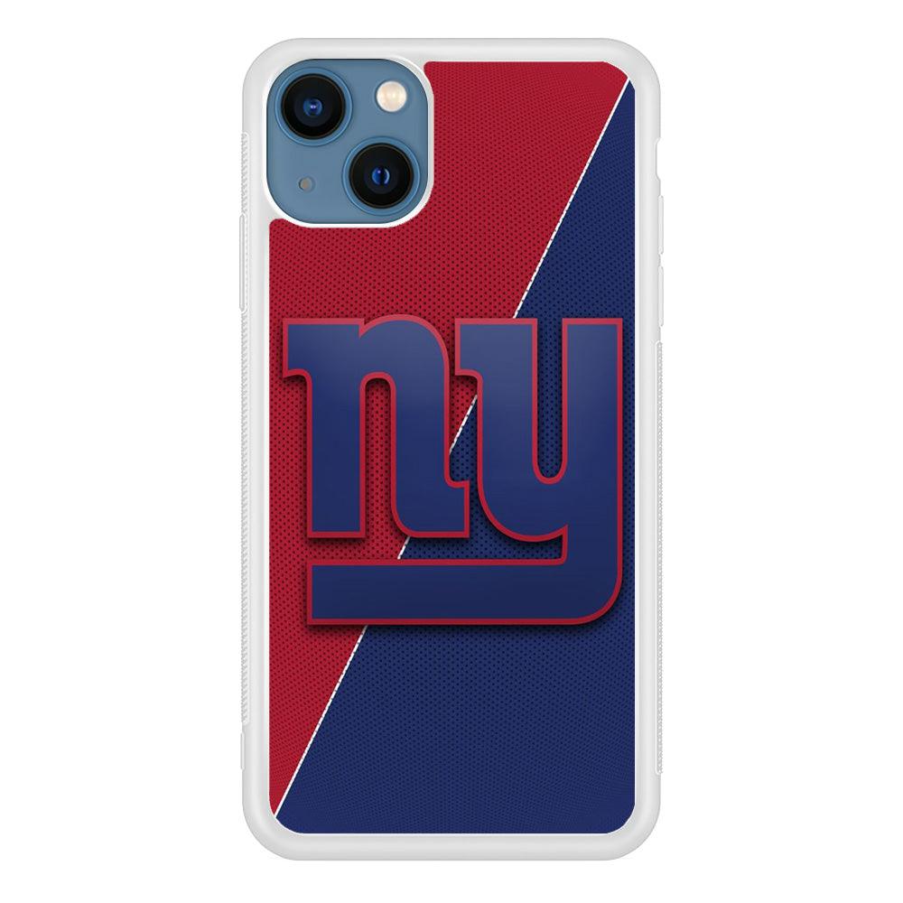 NFL New York Giants 001 iPhone 13 Case-Rubber / White (2D Case)-Xtracase