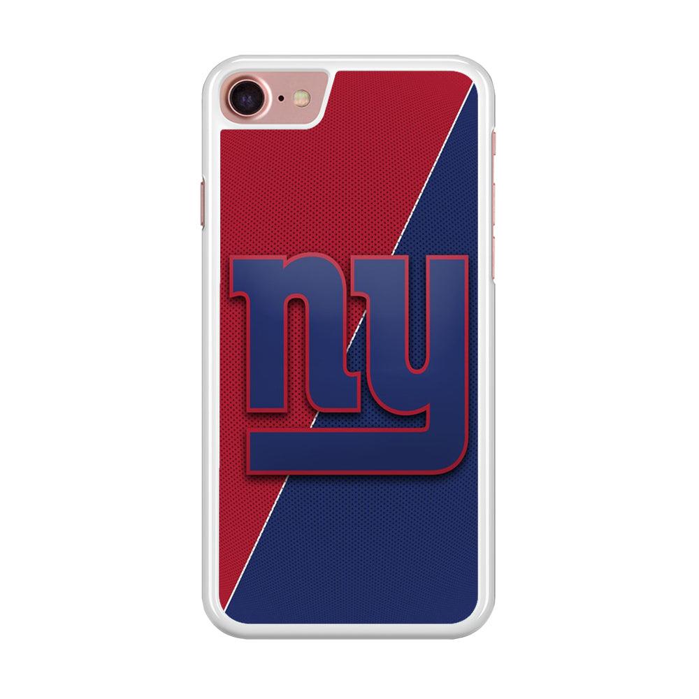 NFL New York Giants 001 iPhone 7 Case-Rubber / White (2D Case)-Xtracase