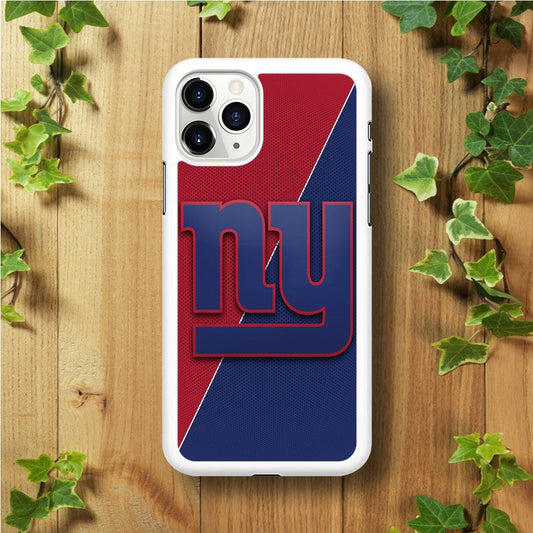 NFL New York Giants 001 iPhone 11 Pro Max Case-Rubber / White (2D Case)-Xtracase