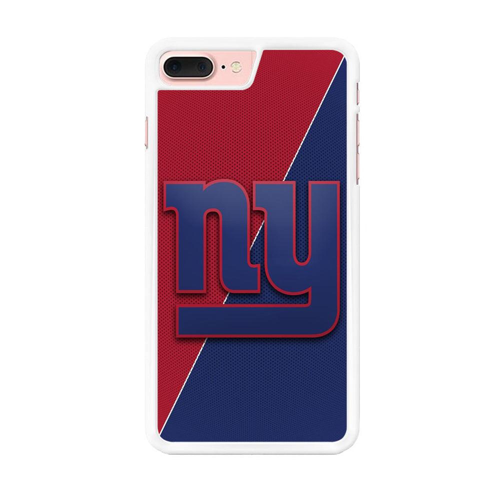 NFL New York Giants 001 iPhone 8 Plus Case-Rubber / White (2D Case)-Xtracase
