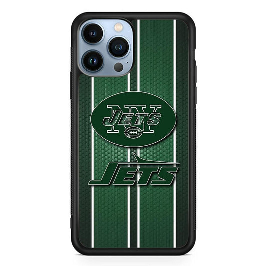 NFL New York Jets 001 iPhone 13 Pro Max Case-Rubber / Black (2D Case)-Xtracase