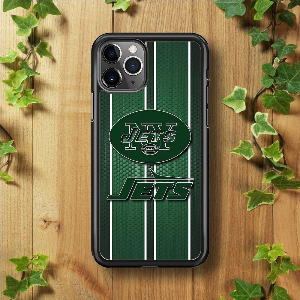NFL New York Jets 001 iPhone 11 Pro Max Case-Rubber / Black (2D Case)-Xtracase