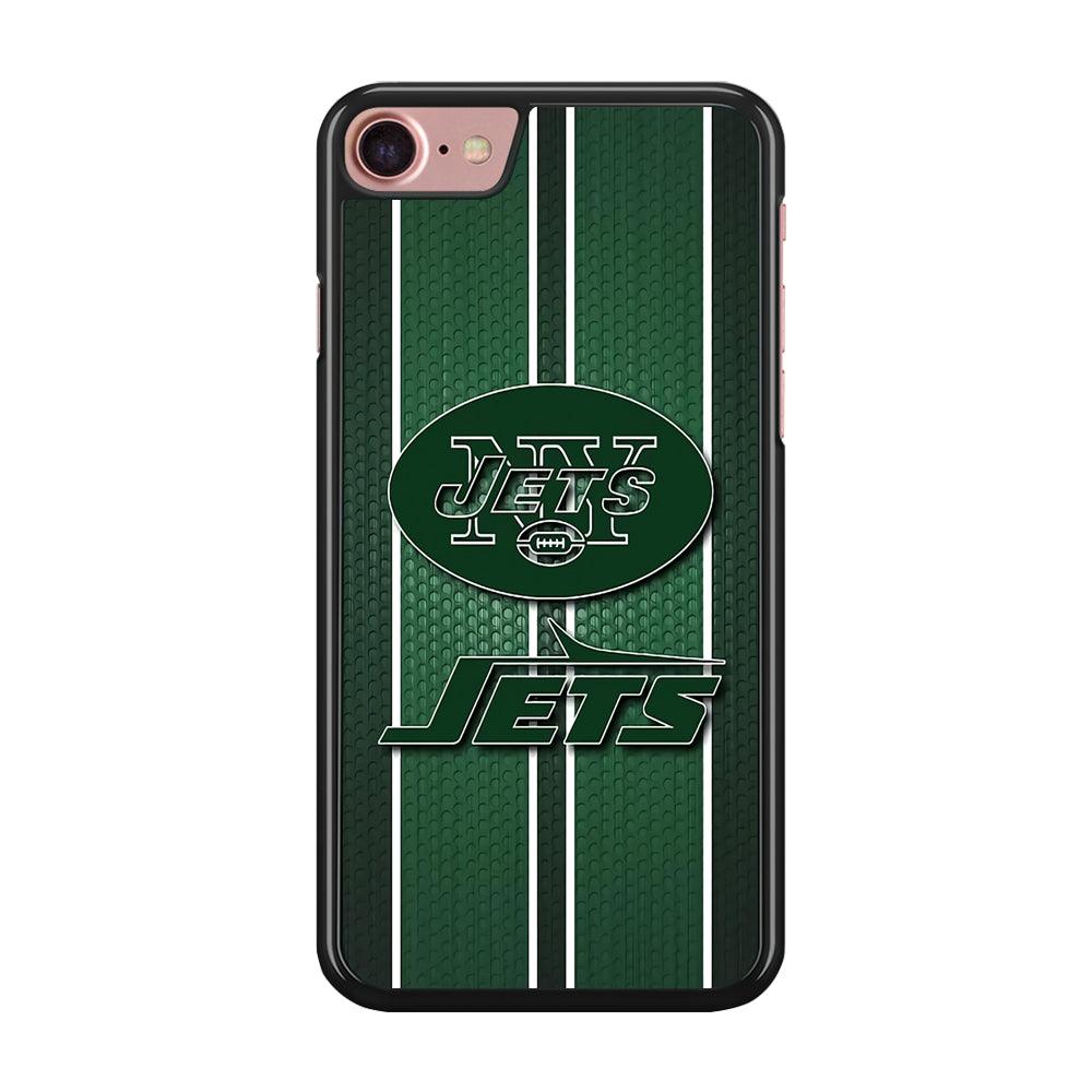 NFL New York Jets 001 iPhone SE 2020 Case-Rubber / Black (2D Case)-Xtracase