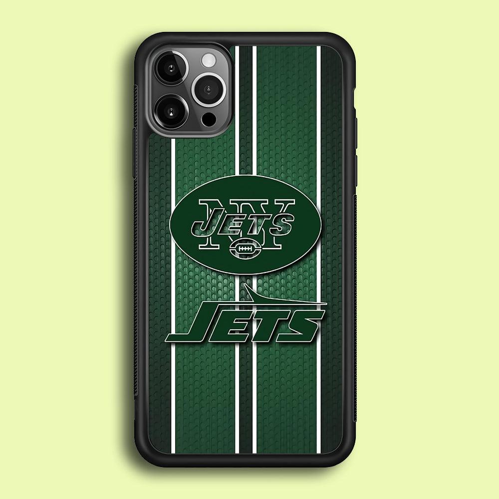 NFL New York Jets 001 iPhone 12 Pro Max Case-Rubber / Black (2D Case)-Xtracase