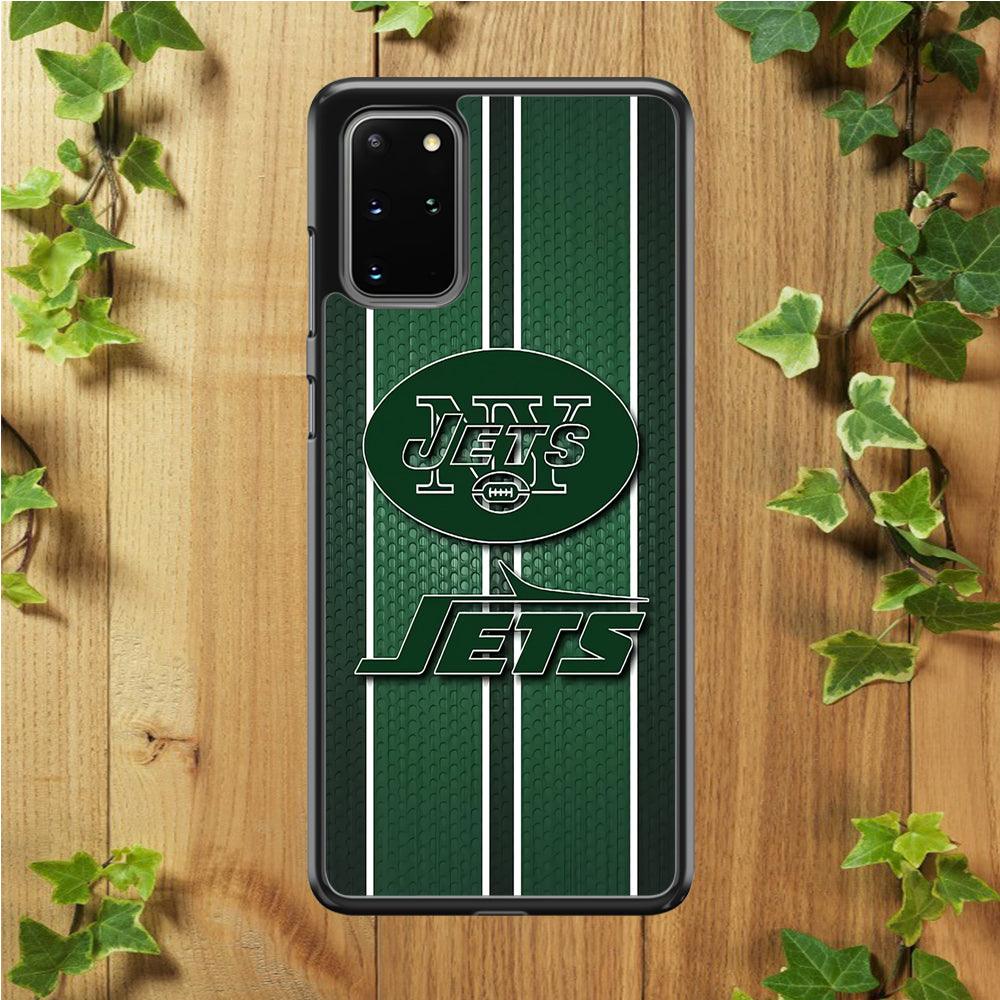 NFL New York Jets 001 Samsung Galaxy S20 Plus Case-Rubber / White (2D Case)-Xtracase