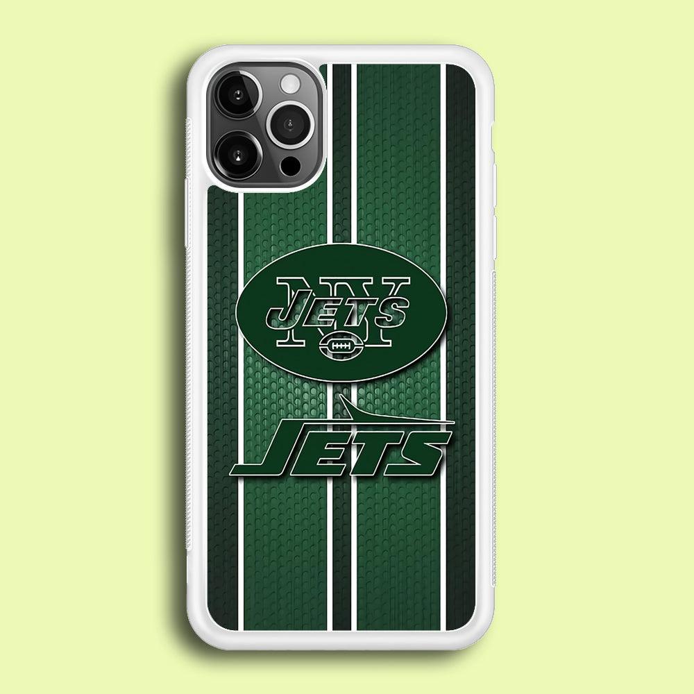 NFL New York Jets 001 iPhone 12 Pro Case-Rubber / White (2D Case)-Xtracase