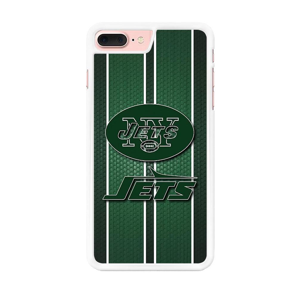 NFL New York Jets 001 iPhone 7 Plus Case-Rubber / White (2D Case)-Xtracase