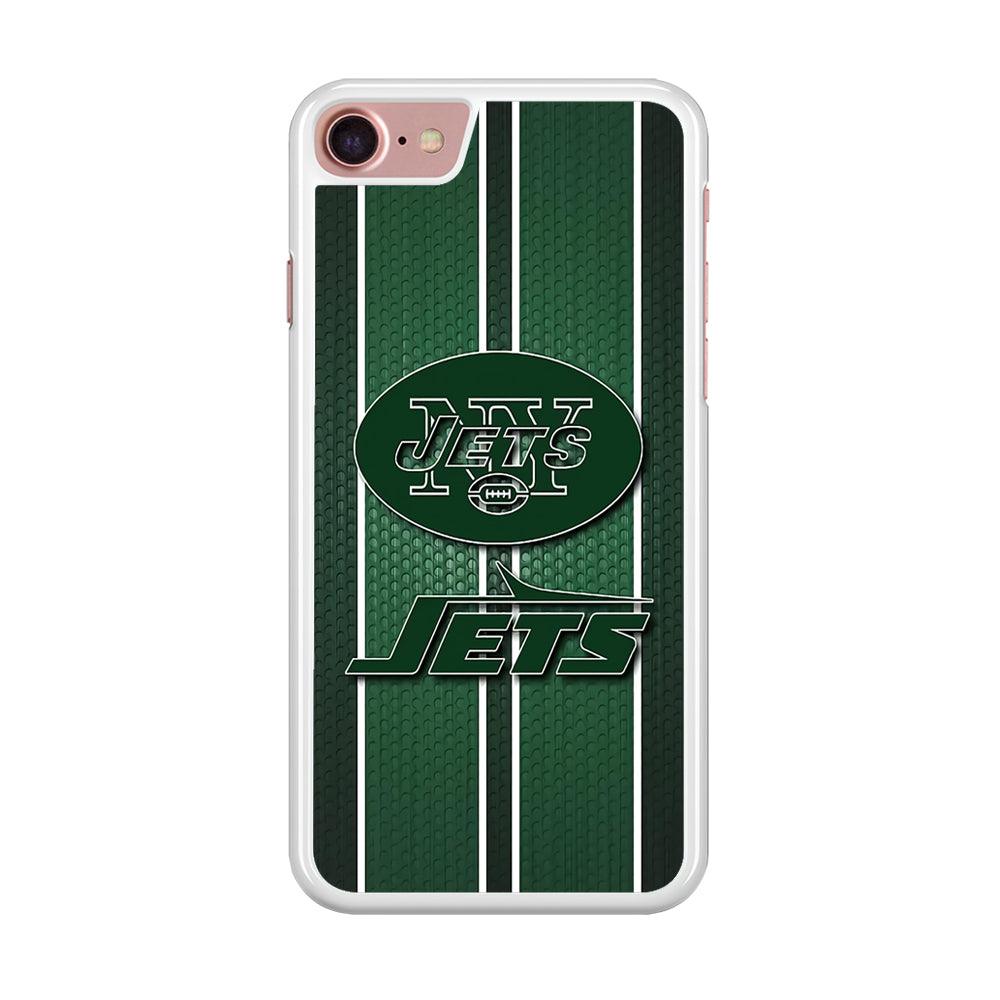 NFL New York Jets 001 iPhone SE 2020 Case-Rubber / White (2D Case)-Xtracase