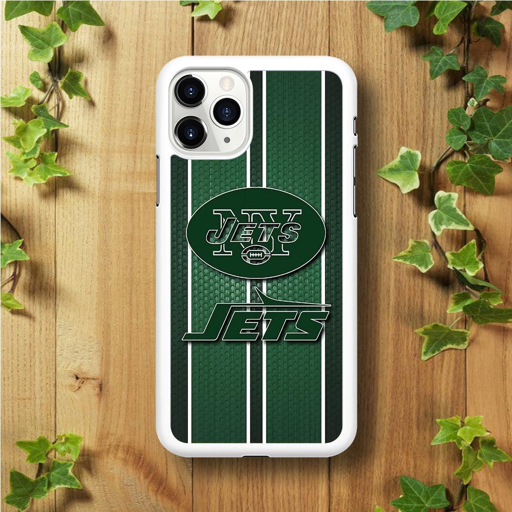 NFL New York Jets 001 iPhone 11 Pro Max Case-Rubber / White (2D Case)-Xtracase