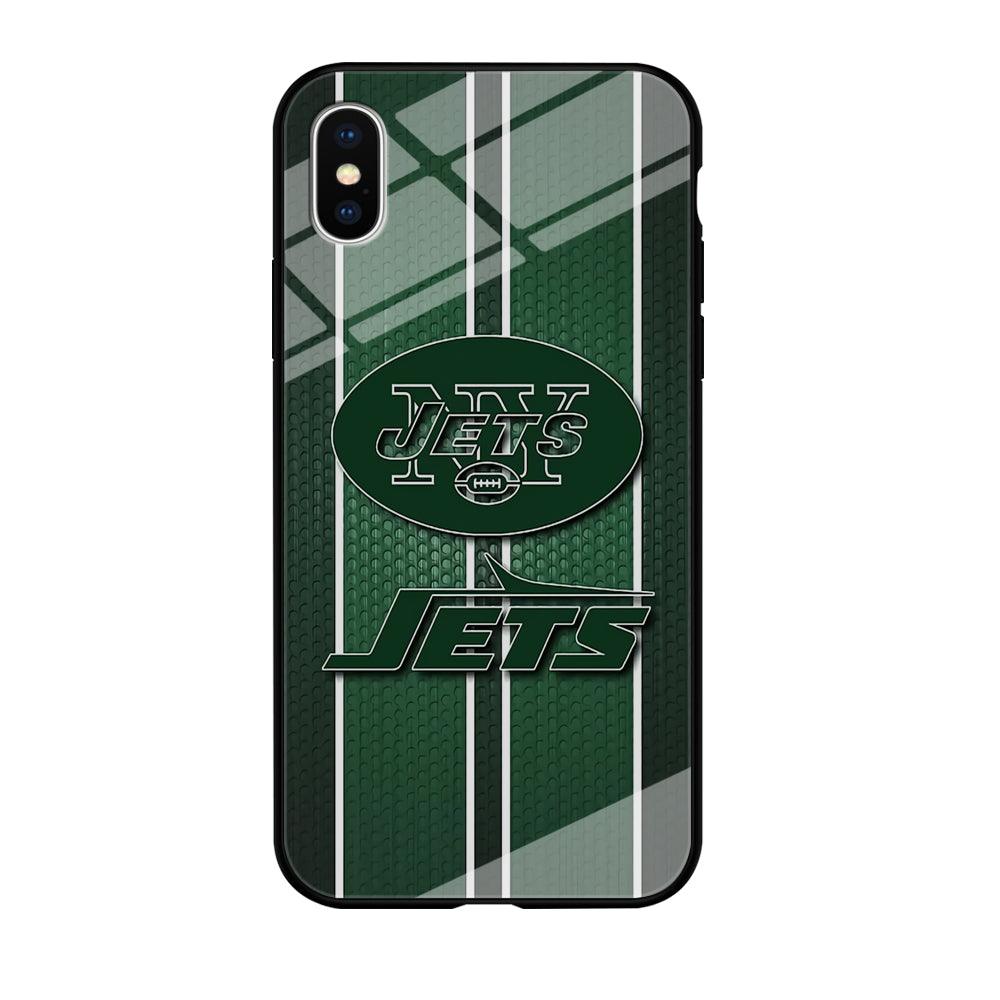NFL New York Jets 001 iPhone X Case-Tempered Glass Case-Xtracase