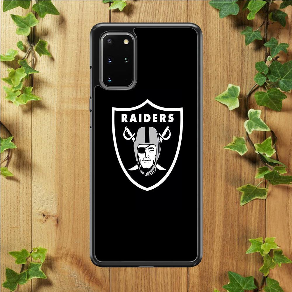 NFL Oakland Raiders 001 Samsung Galaxy S20 Plus Case-Rubber / White (2D Case)-Xtracase