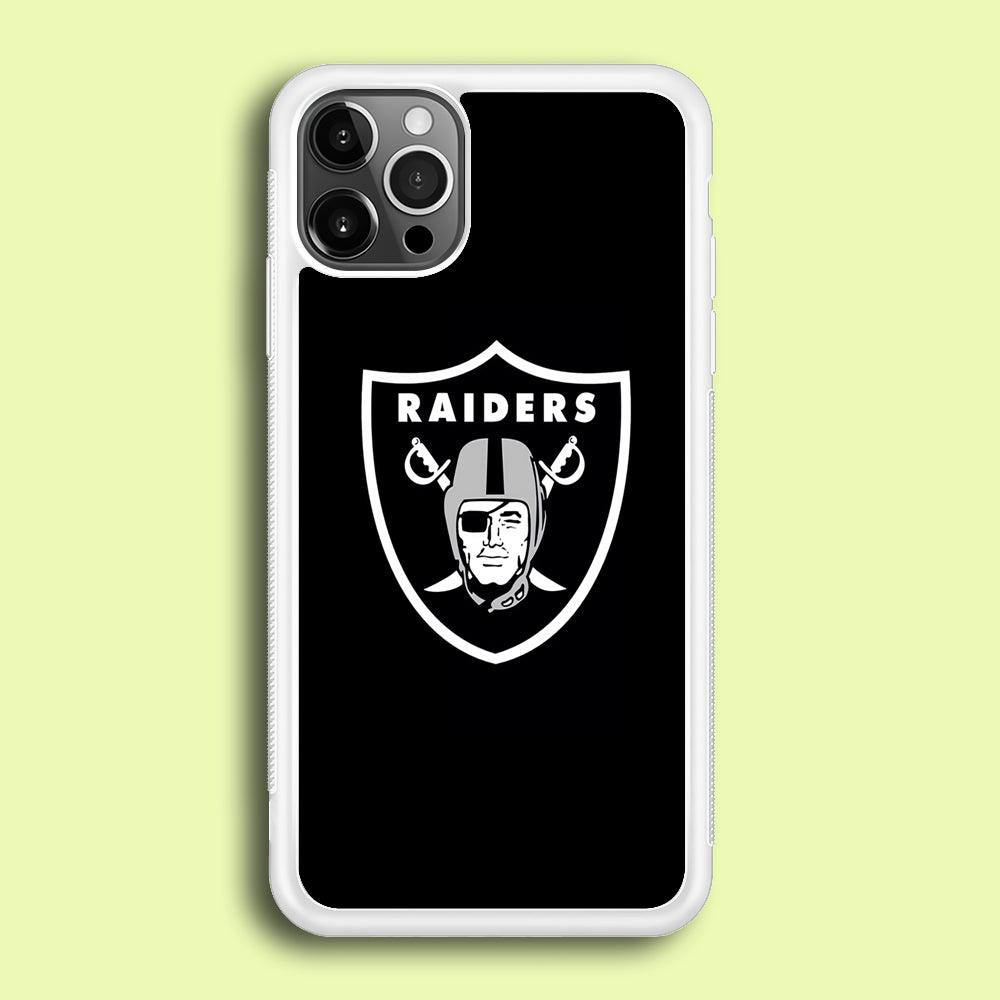 NFL Oakland Raiders 001 iPhone 12 Pro Case-Rubber / White (2D Case)-Xtracase