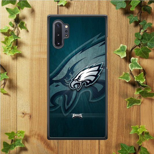 NFL Philadelphia Eagles 001 Samsung Galaxy Note 10 Plus Case-Rubber / Black (2D Case)-Xtracase