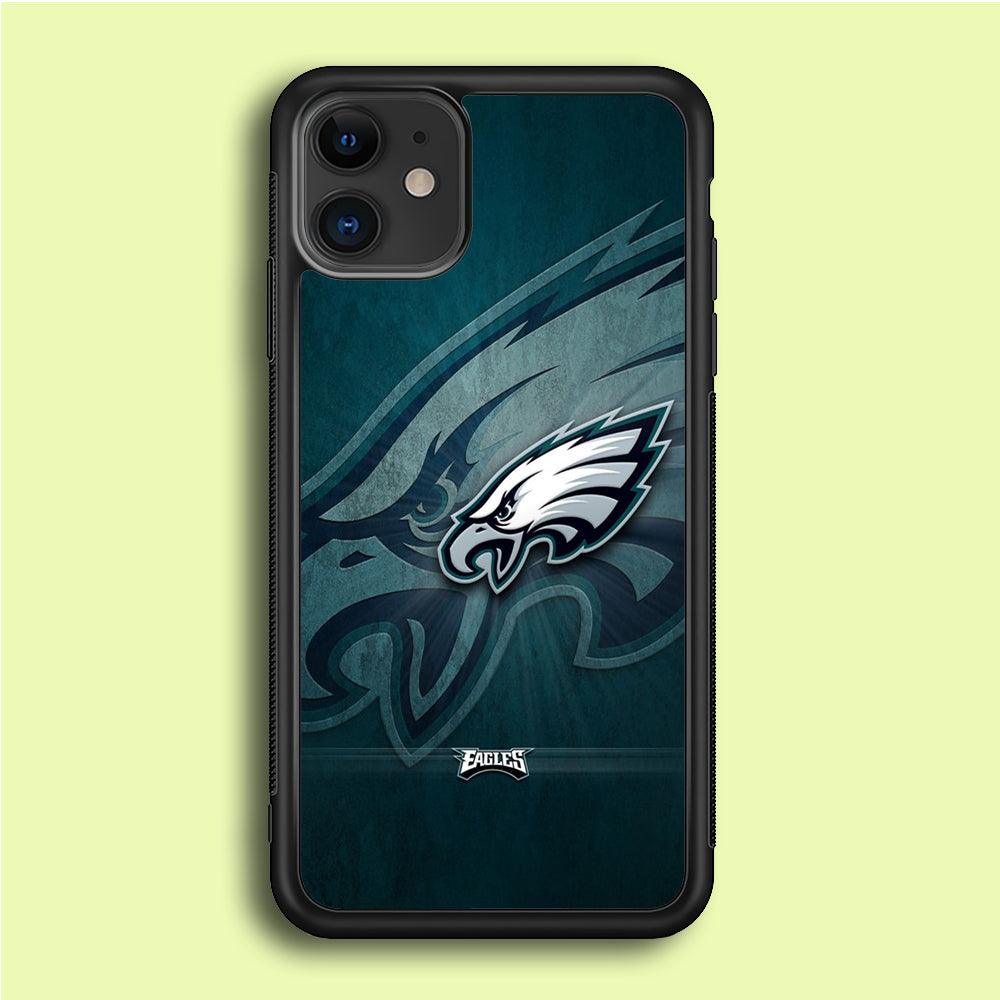 NFL Philadelphia Eagles 001 iPhone 12 Mini Case-Rubber / Black (2D Case)-Xtracase