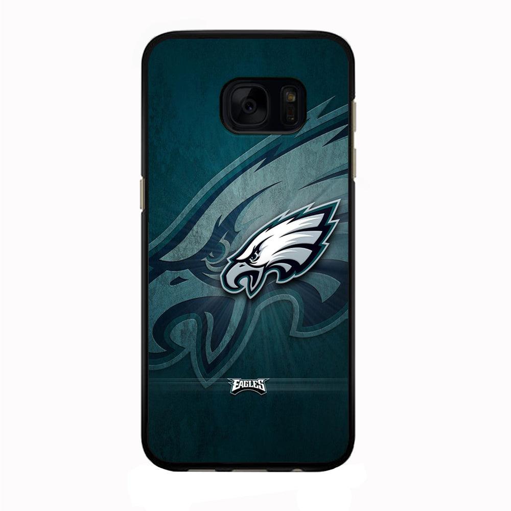 NFL Philadelphia Eagles 001 Samsung Galaxy S7 Edge Case-Rubber / Black (2D Case)-Xtracase
