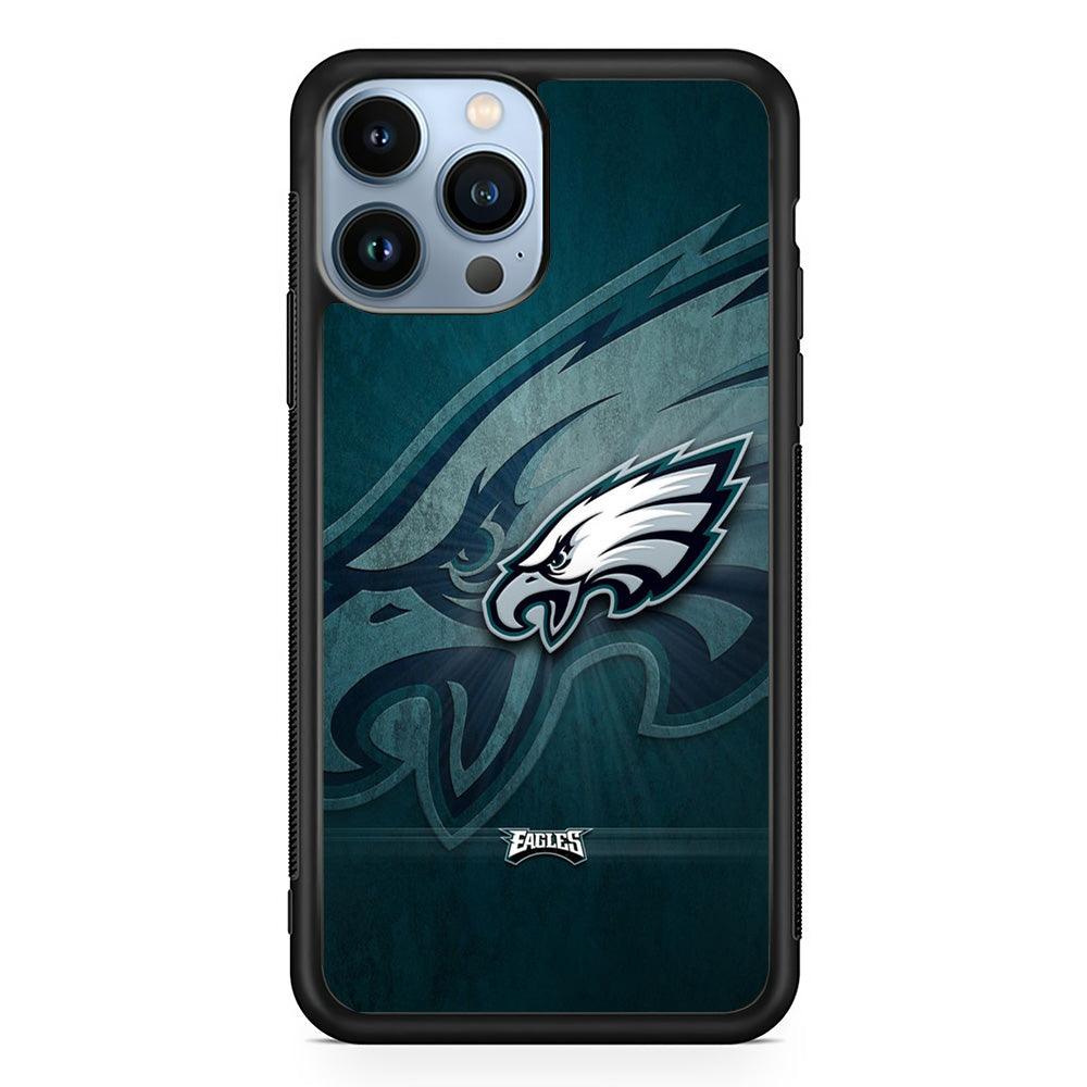 NFL Philadelphia Eagles 001 iPhone 13 Pro Case-Rubber / Black (2D Case)-Xtracase
